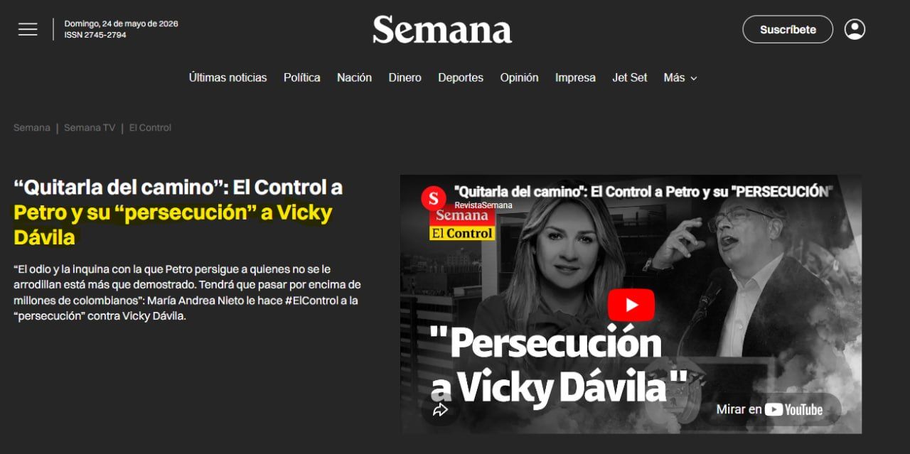 Video de Revista Semana con construccion antagonica