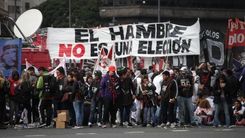 Cartel el hambre no es una elección